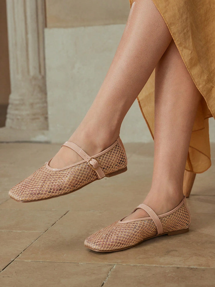 Zarina Crystal Ballet Flats