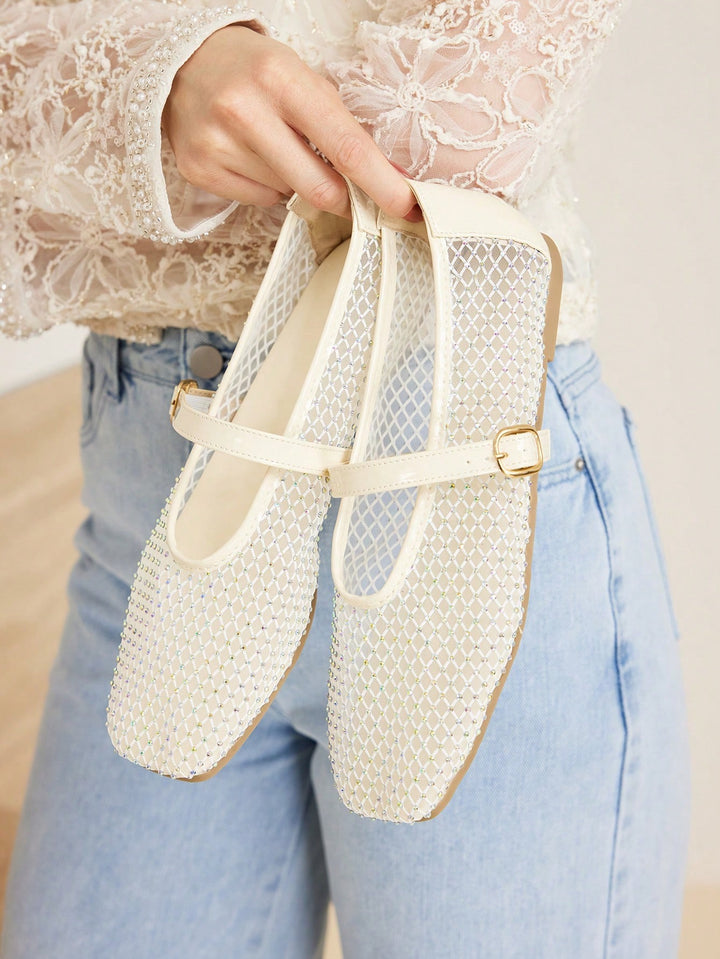 Zarina Crystal Ballet Flats