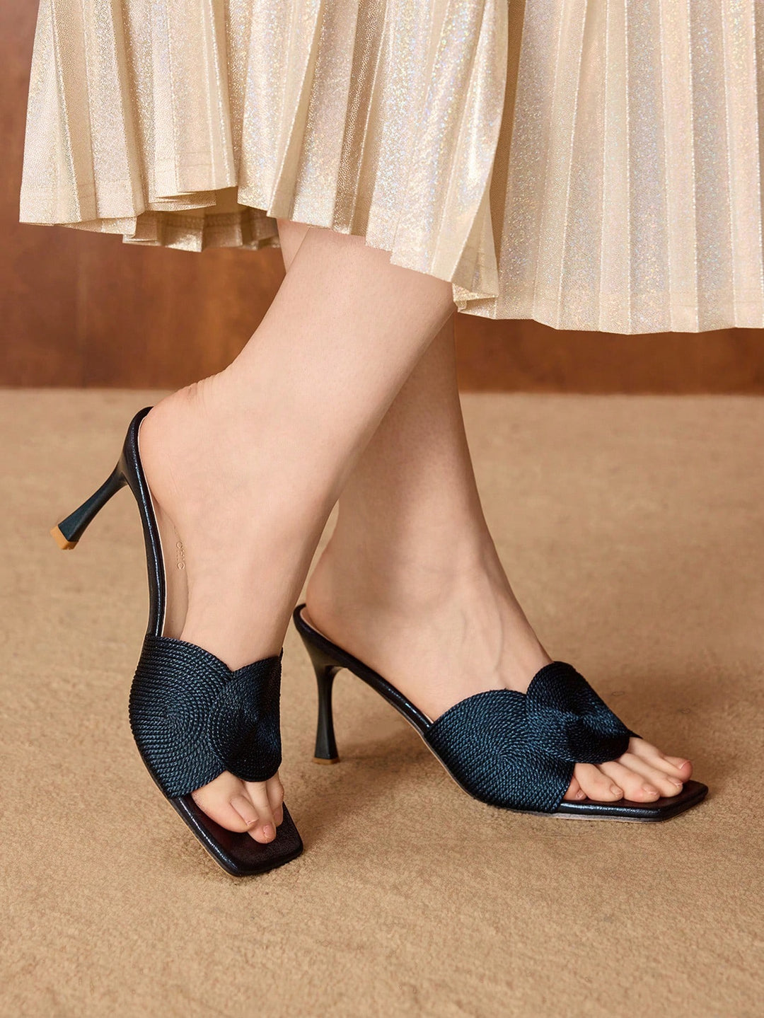 Sienna Square Toe Heels