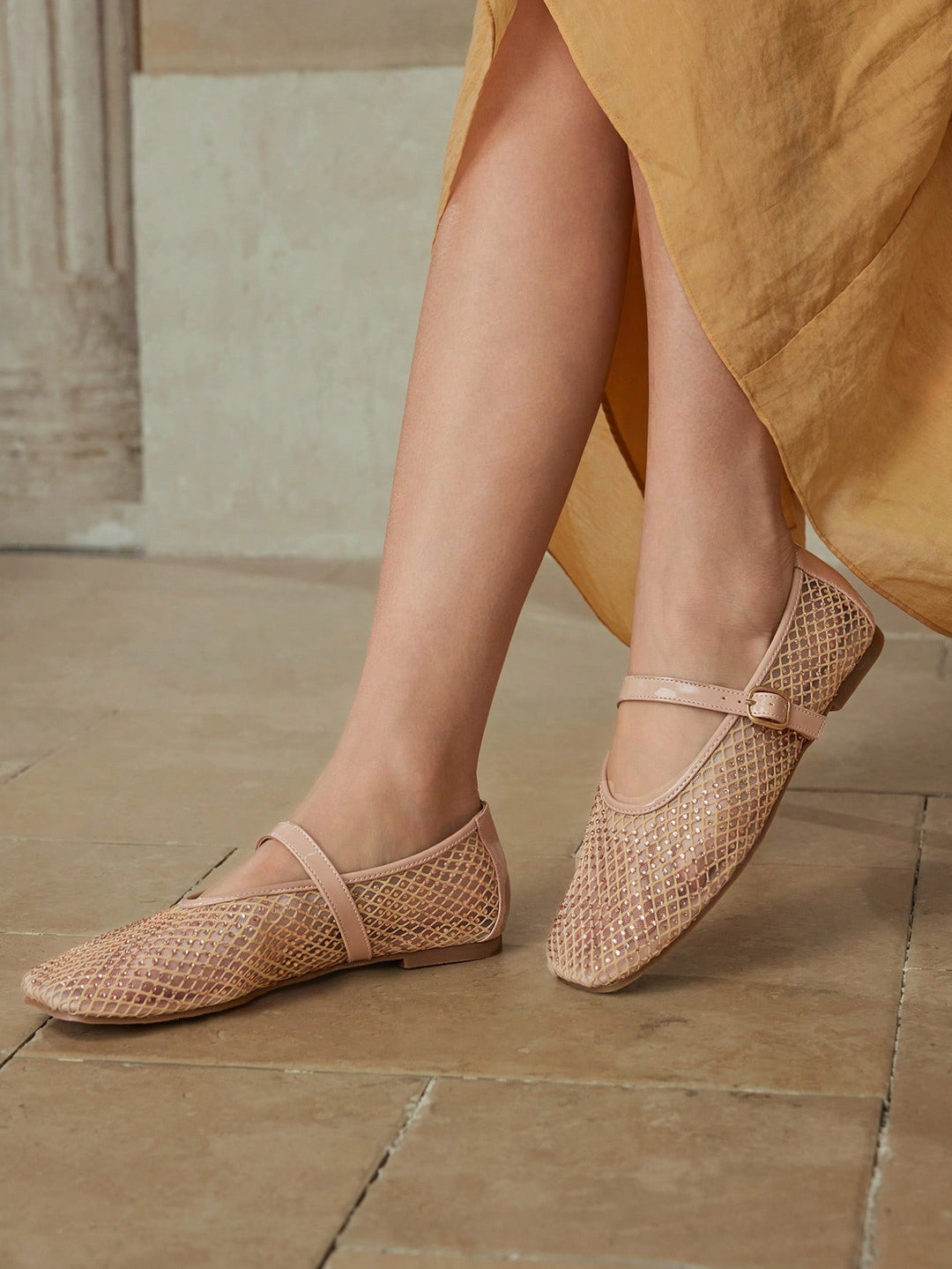 Zarina Crystal Ballet Flats